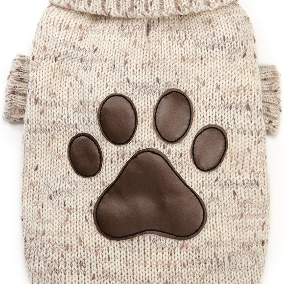 Zack & Zoey Aberdeen Sweater w/ Faux Leather Paw Print. Size Large. NWT. - Picture 2 of 6
